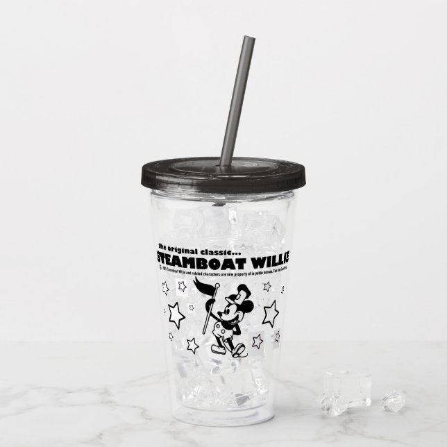 De Acrílico Copo Steamboat Willie  (Gelo traseiro)