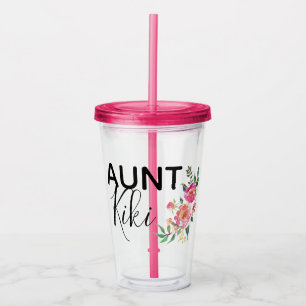 De Acrílico Tia personalizada Copo