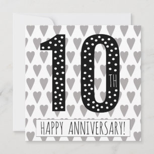 De Agradecimento 10o aniversário feliz! - Cartão
