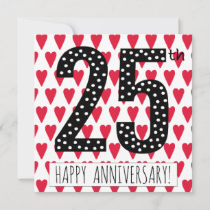 De Agradecimento 25o aniversário feliz! - Cartão