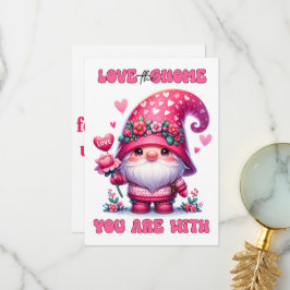 De Agradecimento Ame o Gnome que Você Está Com - Cartão do Dia dos