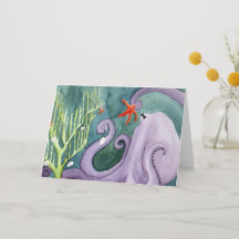 Animais Feriados Incomuns: Cartão Saudável Octopus