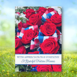 De Agradecimento Apreciação/simpatia pela perda do cartão veterano