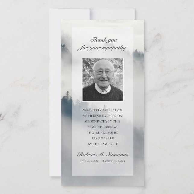 De Agradecimento As nuvens agradecem-lhe cartão com fotos do (Frente)