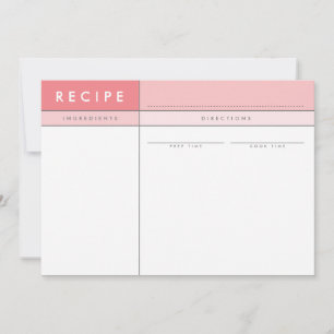 De Agradecimento Bloqueio mínimo do organizador do CARTÃO RECIPE MO