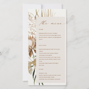 De Agradecimento Boho Protea Seca Palm Palm Ploral Cartão