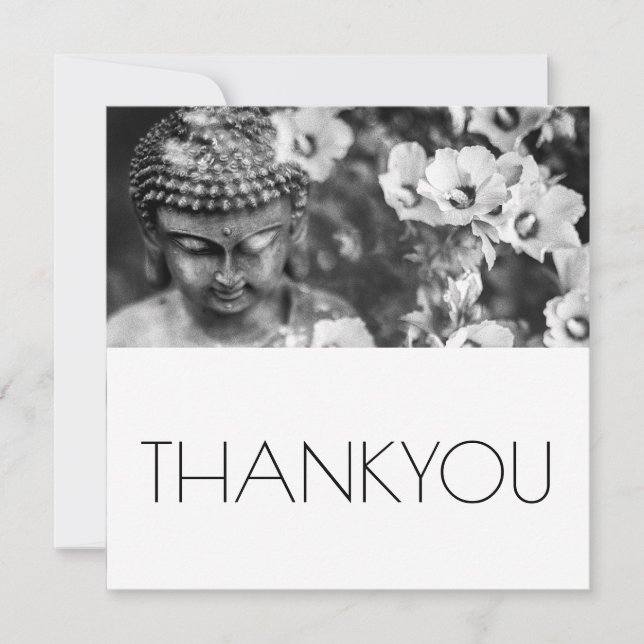DE AGRADECIMENTO BUDDHA E FLORES, OBRIGADO COM O CARTÃO PLANO (Frente)