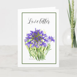 De Agradecimento Cartão Agapanthus