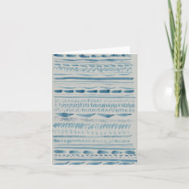 De Agradecimento Cartão Azul Brushstrokes