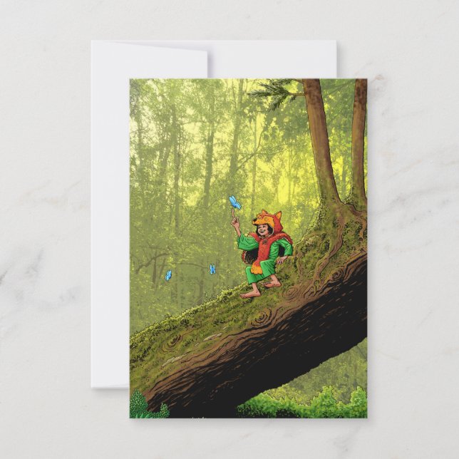 De Agradecimento Cartão Azul-Butfly Mighty Nizz (Frente)