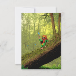 De Agradecimento Cartão Azul-Butfly Mighty Nizz