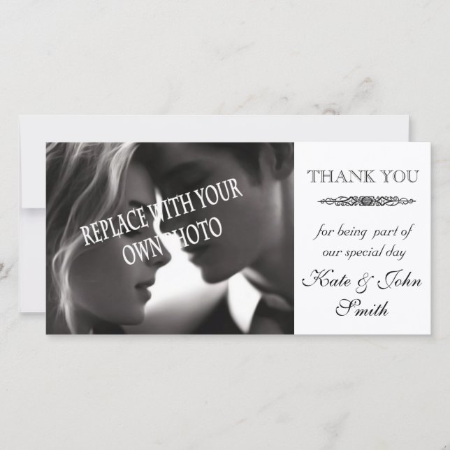 De Agradecimento cartão com fotos (Frente)