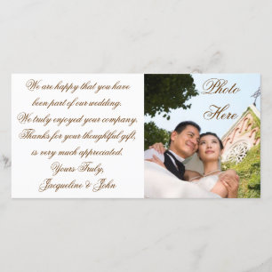 De Agradecimento Cartão com fotos ~ Casamento Obrigado