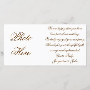 De Agradecimento Cartão com fotos ~ Casamento Obrigado Imagem Brida