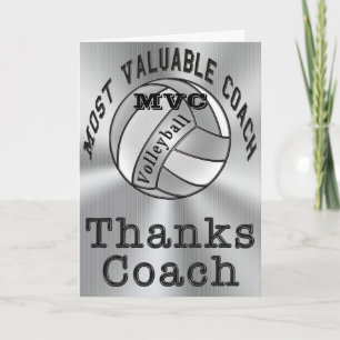 De Agradecimento Cartão customizável do treinador do voleibol do