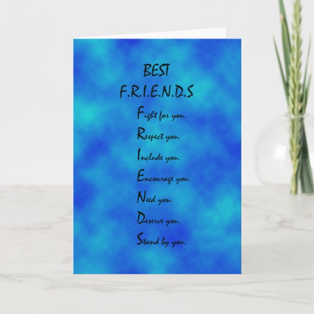 De Agradecimento Cartão da amizade (Frente)