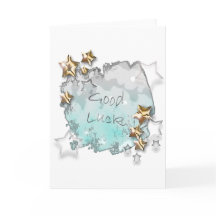 Cartão da boa sorte - estrelas afortunadas