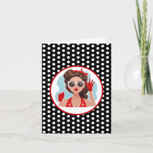 De Agradecimento Cartão da Mulher Retro