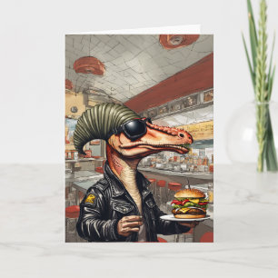 De Agradecimento Cartão Dinossauro Burgersaurus