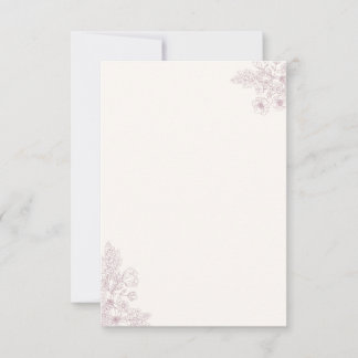 De Agradecimento Cartão DIY - Aniversário, Feriado, etc. Rosa e Cre