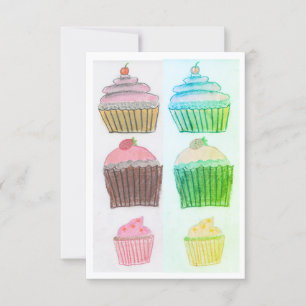De Agradecimento Cartão do cupcake