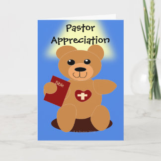 De Agradecimento Cartão do urso da bíblia da apreciação do pastor