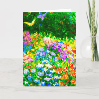 De Agradecimento Cartão dobrado Butterfly Garden 5x7