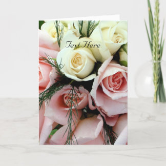 De Agradecimento Cartão dos rosas do casamento