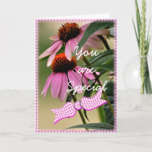De Agradecimento Cartão Echinacea & Seersucker personalizado em qu