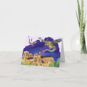 De Agradecimento Cartão em Branco Gárgula Notre Dame - Paris