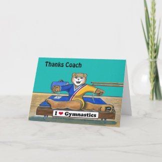 De Agradecimento Cartão fêmea do Gymnast para o treinador