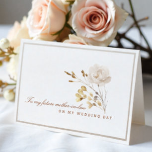 De Agradecimento Cartão Floral para o Dia do Casamento para Minha F