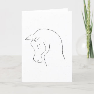 De Agradecimento Cartão Horso Minimalista
