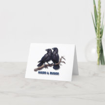Cartão Huginn e Muninn, Velhos Norse Obrigado Cart