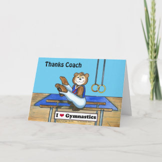 De Agradecimento Cartão masculino do Gymnast para o treinador