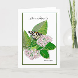 De Agradecimento Cartão Milkweed & Monarch