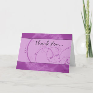 De Agradecimento Cartão Obrigado (Roxo)