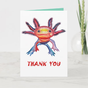 De Agradecimento Cartão "obrigado-te" do Cheeky Axolotl