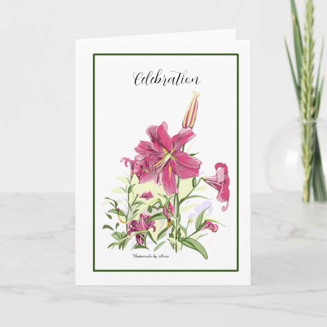 De Agradecimento cartão Oriental Lily (Frente)
