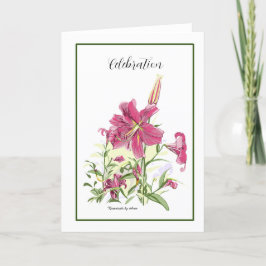 De Agradecimento cartão Oriental Lily