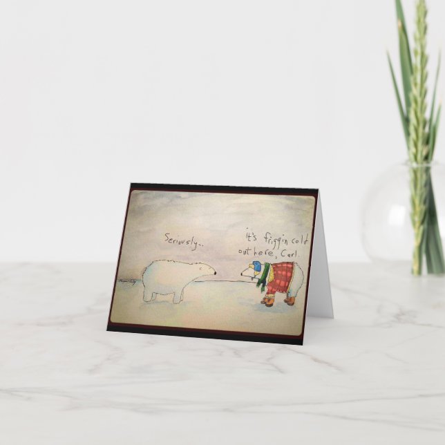 De Agradecimento Cartão para urso polar (Frente)