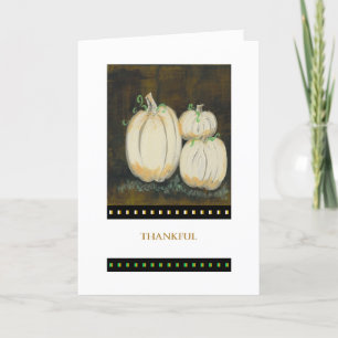 De Agradecimento Cartão PedagogySaudações: Pumpkins Branco II