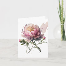 Cartão Peônia Blush Bloom