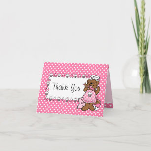 De Agradecimento Cartão Personalizado Bear Little Baker