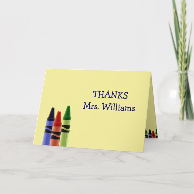De Agradecimento Cartão personalizado - Crayons (Frente)