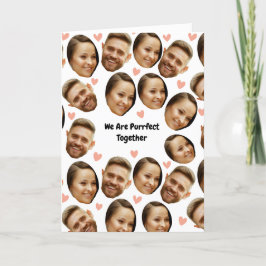 De Agradecimento Cartão Personalizado do Casal com Foto do Rosto em