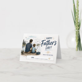 De Agradecimento Cartão personalizado do Dia dos Pais com pesca