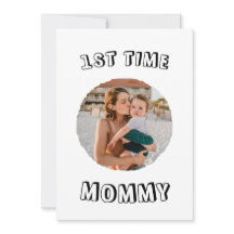 Cartão personalizado para a primeira vez da Mamãe 