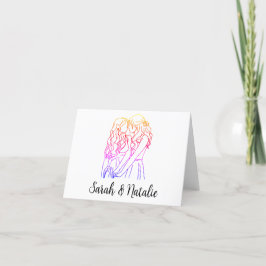 De Agradecimento Cartão Personalizado para Casal Queer