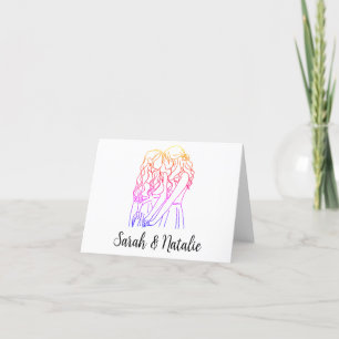 De Agradecimento Cartão Personalizado para Casal Queer
